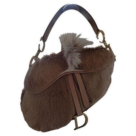 dior saddle bag fur|Dior saddle bags for women.